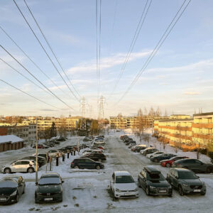 Høyspentkabler parkeringsplass EBS